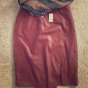 Genuine Leather WHBM skirt never worn